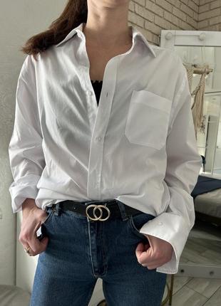 Рубашка оверсайз белый цвет