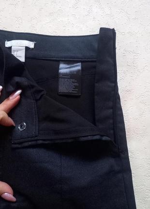 Брендовые черные джинсы скинни с блестящей пропиткой и высокой талией h&m, 36 pазмер.7 фото