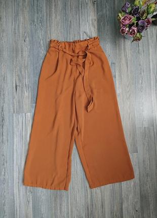 Женские укороченные брюки кюлоты цвет горчица р.xs /s6 фото