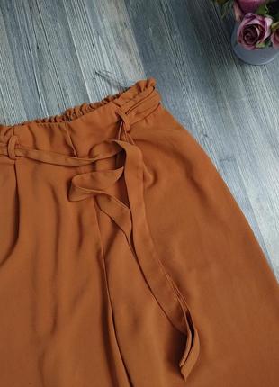 Женские укороченные брюки кюлоты цвет горчица р.xs/s7 фото
