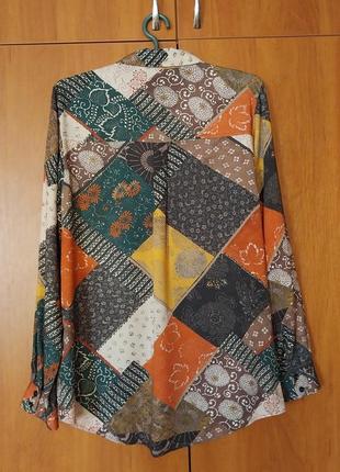 Віскозна сорочка блуза у стилі печворк tu2 фото