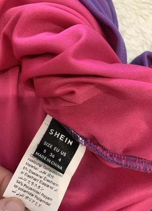 Shein платье мини фиолетовое с разрезом на животе10 фото