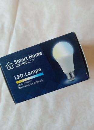 Светодиодная лампа с эффектом изменения цвета e27 белый livarno home 81592 фото