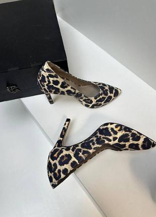 Туфлі шпилька шкіряні леопард3 фото
