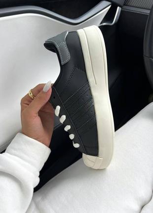 Женские кожаные кроссовки adidas superstar white black platform адедас суперстары10 фото