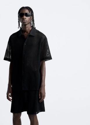 Zara комбіновані сітчасті шорти, бермуди4 фото