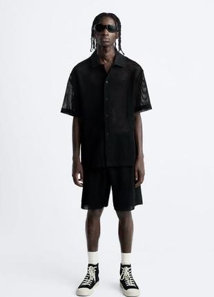 Zara комбіновані сітчасті шорти, бермуди6 фото