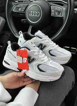 Кроссовки спортивные new balance 530 white black premium