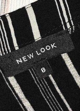 💥1+1=3 базовая черная блуза блузка в полоску new look, размер 44 - 467 фото