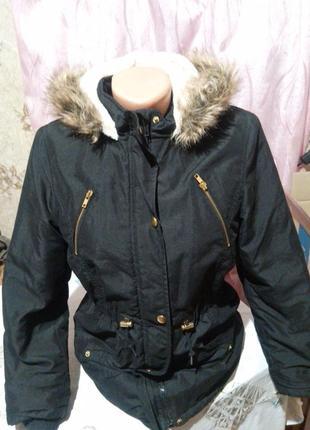 Курточка зимняя ( парка) на левочку 11-12 лет1 фото
