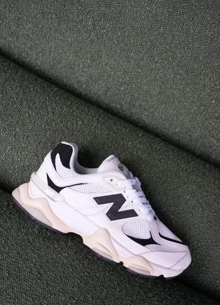 New balance 9060 white black6 фото