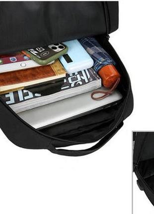 Набір чоловічий рюкзак + чоловіча сумка планшетка + гаманець клатч чорний9 фото