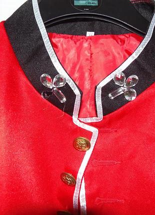 Чоловічий костюм гусара, гвардійця,червоний піджак,камзол xl