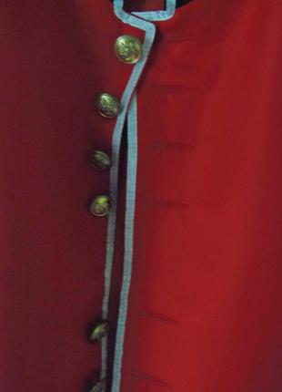 Чоловічий костюм гусара, гвардійця,червоний піджак,камзол xl