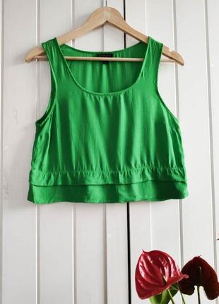 Зеленый кроп топ от topshop, размер s