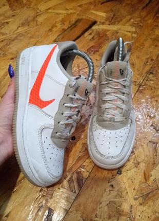 Кожаные кроссовки крассовки nike force 1 nike air force 1