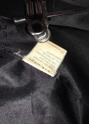 Черный кожаный винтажный пиджак6 фото