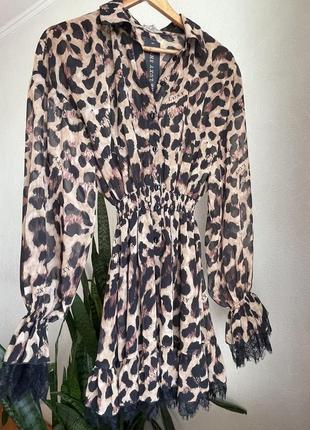 Леопардовое платье one luxy shop5 фото