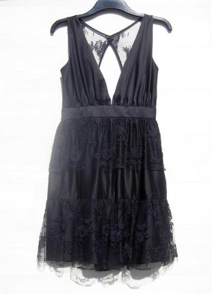 Красиве чорне плаття з гіпюром відкрита спинка nelly eve англія