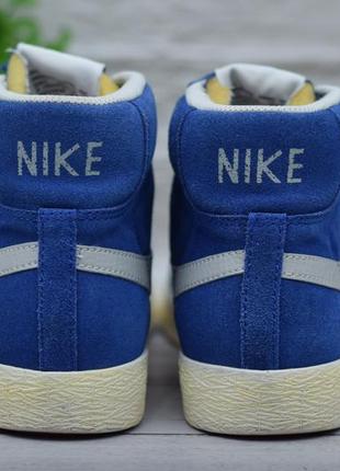 36,5 розмір. сині замшеві кросівки nike blazer, найк блейзер5 фото