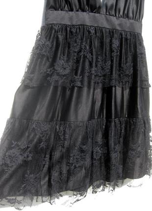 Красивое чёрное платье с гипюром открытая спинка nelly eve англия2 фото