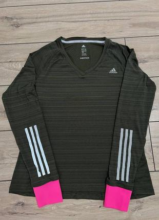 Женская спортивная кофта беговая на длинный рукав adidas running xl