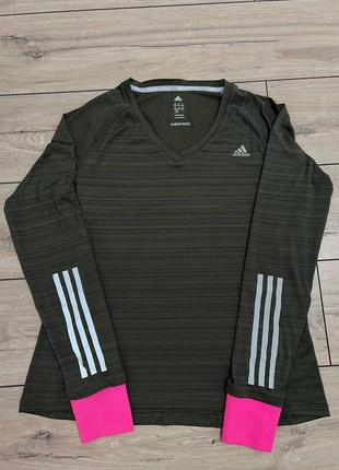 Жіноча спортивна кофта бігова на довгий рукав adidas running xl