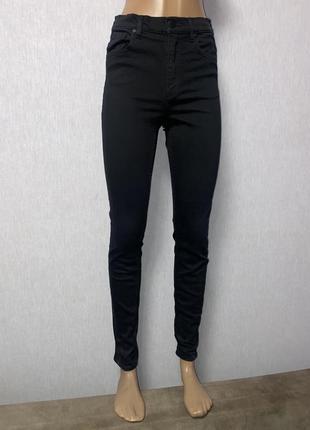 Джинсы cos скошенные однотонные черные джинсовые хлопок3 фото