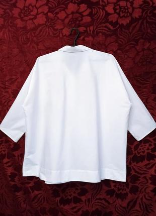 Белая рубашка свободного кроя удлинённая блуза оверсайз cos4 фото
