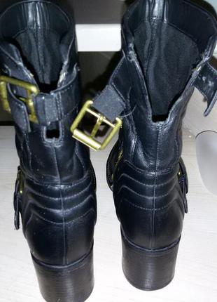 Clarks (англия)-кожаные сапоги в байкерском стиле 39-39 1/2 размер (26,2 см)5 фото