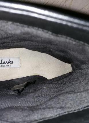 Clarks (англия)-кожаные сапоги в байкерском стиле 39-39 1/2 размер (26,2 см)9 фото