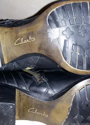 Clarks (англия)-кожаные сапоги в байкерском стиле 39-39 1/2 размер (26,2 см)10 фото