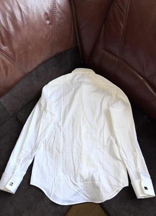 Рубашка рубашка joop! оригинальная белая с запонками5 фото