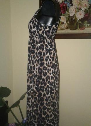 Летнее платье -сарафан с леопардовым принтом2 фото