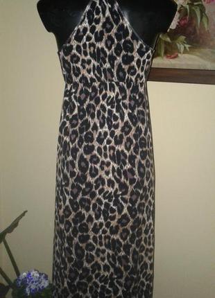 Летнее платье -сарафан с леопардовым принтом3 фото