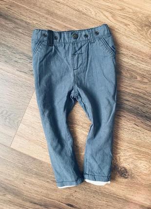 Утепленные штаны штанишки брюки джинсы john lewis 1-1,5 года 80-86 см4 фото