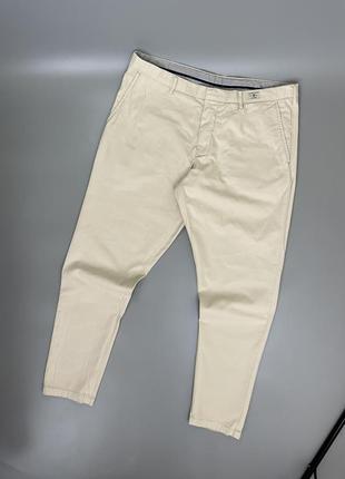 Базові молочні брюки tommy hilfiger, оригінал, однотонні, бежеві, світлі, томмі халфігер, класичні штани2 фото