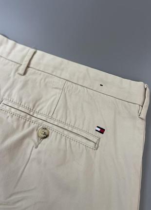 Базові молочні брюки tommy hilfiger, оригінал, однотонні, бежеві, світлі, томмі халфігер, класичні штани7 фото
