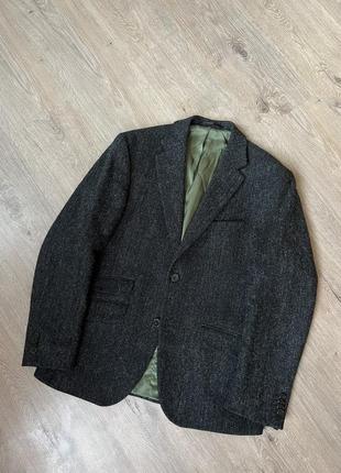 Wellington of bilmore harris tweed твидовый шерстяной пиджак блейзер