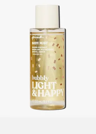 Парфумований спрей для тіла victoria's secret pink bubble light & happy