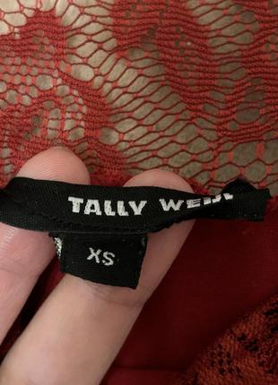 Нарядная красная кофта женская tally weijl xs, s2 фото