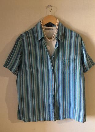Jake’s сорочка лляна в смужку оверсайз
