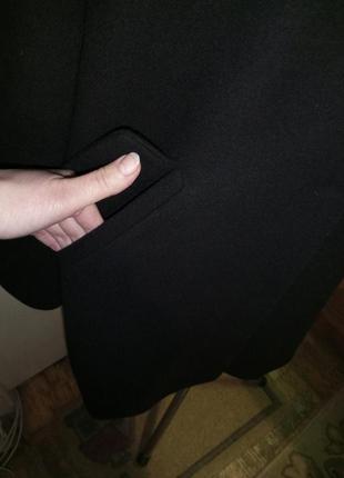 Шерстяное-52%,деми,элегантное,чёрное пальто,большого размера,pimkie5 фото