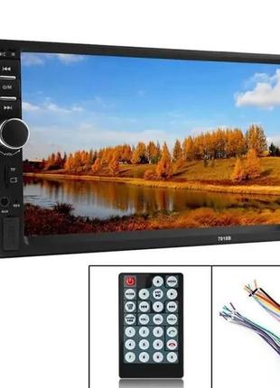 2din магнитола pioneer 7018 usb+sd+bluetooth (короткая база)
