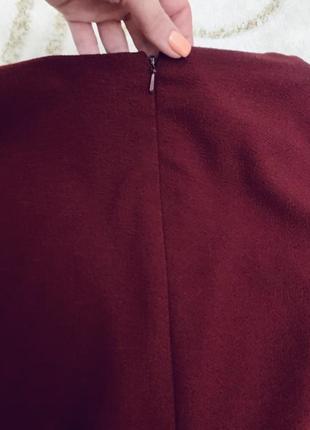 Красиве міді плаття asos трендового винного кольору бордо туфлі6 фото