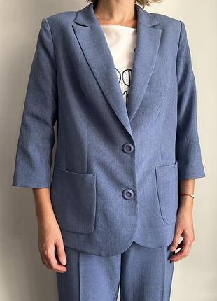 Новый брючный костюм с топом голубого цвета, размер xxl (укр 52)7 фото