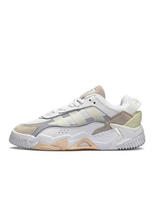 Жіночі кросівки adidas originals niteball ll white grey olive