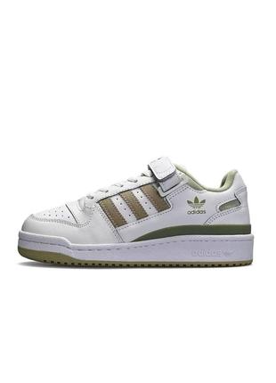 Женские кроссовки adidas originals forum 84 low new white olive