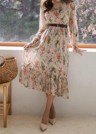 Легкое, длинное платье в винтажном стиле1 фото