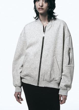 Бомбер zara оверсайз